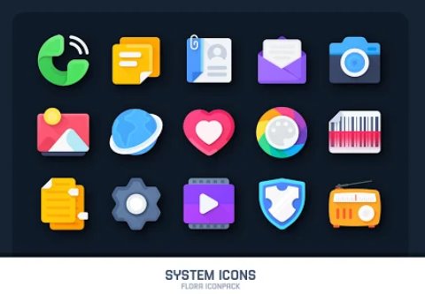 Gameplay screenshot from flora material icon pack for Android