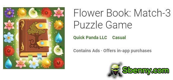 bloemenboek match 3 puzzelspel