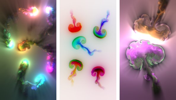 Gameplay screenshot from fluid simulation trippy sandbox experience for Android