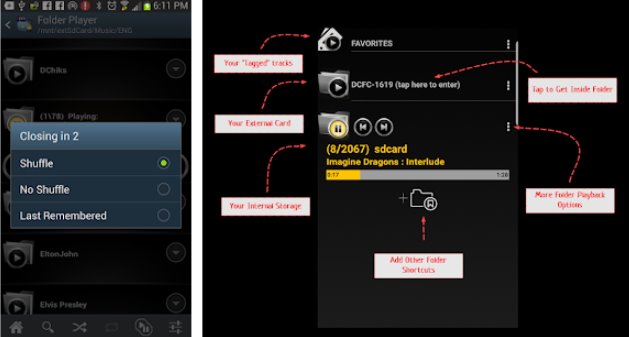 Gameplay screenshot from folder player pro for Android