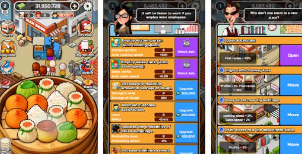 Gameplay screenshot from foodtruck dumpling for Android