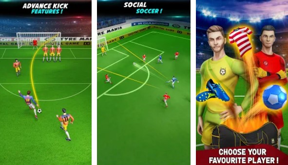 football kicks strike score soccer games hero MOD APK Android