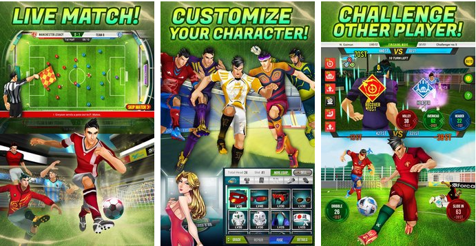 Gameplay screenshot from football saga fantasista for Android