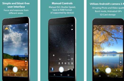 Gameplay screenshot from footej camera for Android