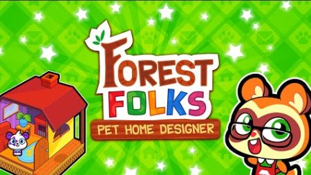 jogo de design de casa de estimação bonito de pessoas de floresta