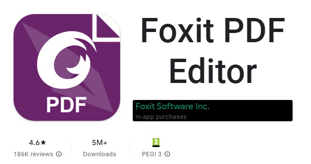 éditeur de pdf foxit