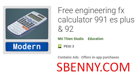 free engineering fx calculator 991 es plus and 92