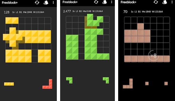 Gameplay screenshot from freeblock puzzle block game for Android