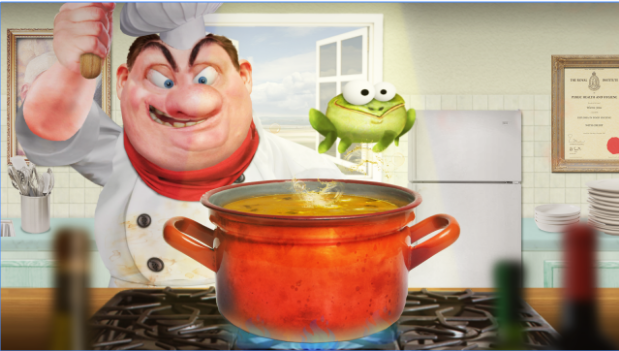 Gameplay screenshot from froggy ribbit outrun the chef for Android