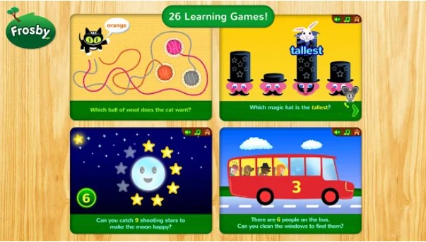 Gameplay screenshot from frosby learning games 1 for Android
