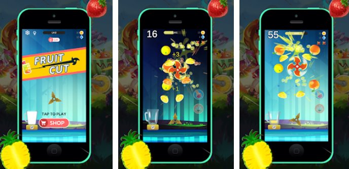 Gameplay screenshot from fruit cut for Android