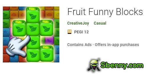blocos engraçados de frutas