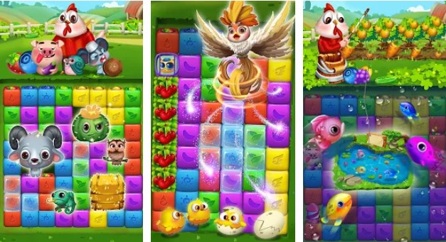 Gameplay screenshot from fruit funny blocks for Android