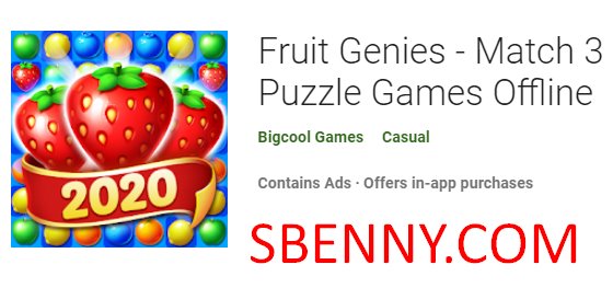 fruitgenies passen offline bij 3 puzzelspellen