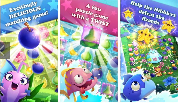 Gameplay screenshot from fruit nibblers for Android