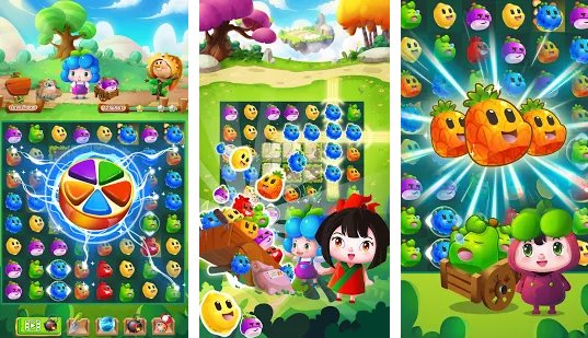 Gameplay screenshot from fruit puzzle wonderland for Android