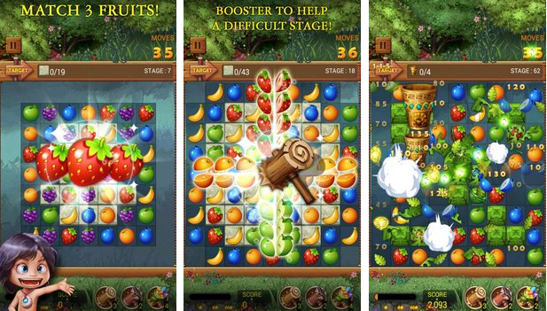 Gameplay screenshot from fruits forest rainbow apple for Android