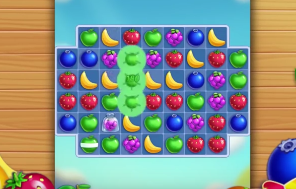 Gameplay screenshot from fruits mania elly s travel for Android