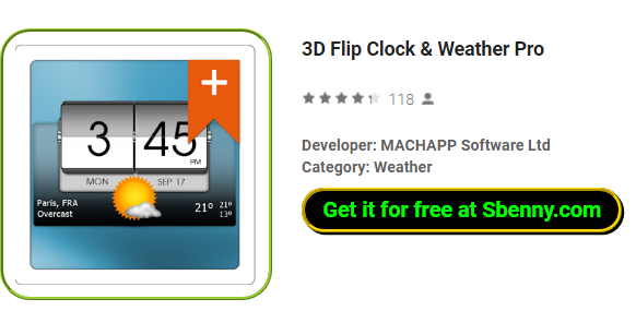  3D Flip Clock & Weather Pro APK