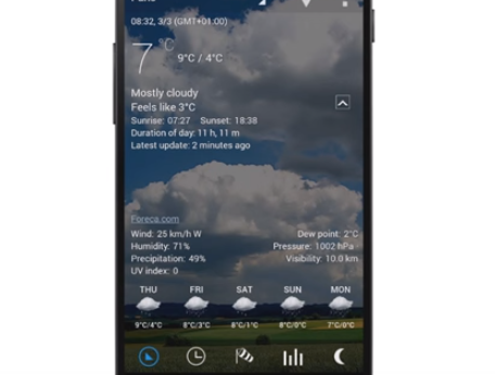 Gameplay screenshot from 3d flip clock and weather pro for Android