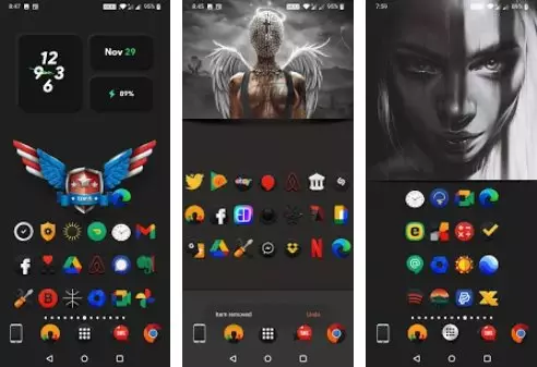 Gameplay screenshot from darkonis icon pack for Android