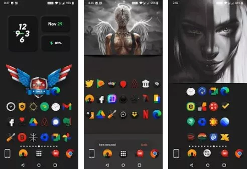 Gameplay screenshot from darkonis icon pack for Android