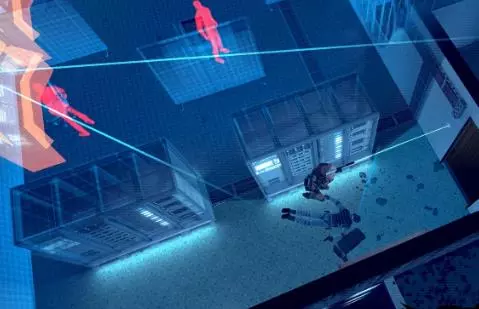Gameplay screenshot from death point 3d spy top down shooter stealth game for Android