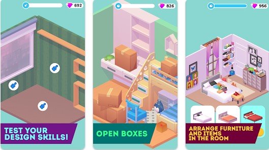 Gameplay screenshot from decor life home design game for Android