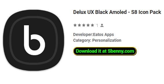  Delux UX Black Amoled - S8 Icon Pack