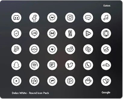 Gameplay screenshot from delux white round icon pack for Android