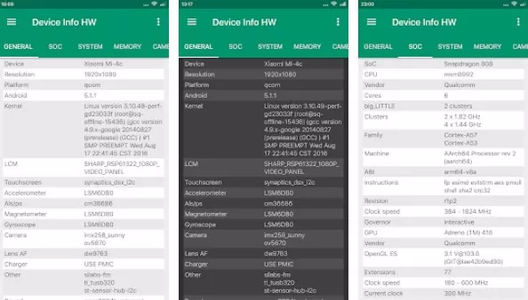 Gameplay screenshot from device info hw plus for Android