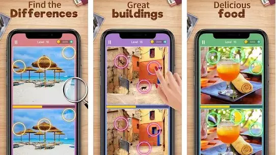 Gameplay screenshot from difference find tour for Android