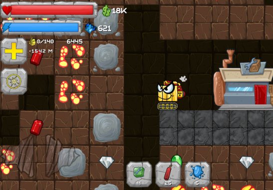 Gameplay screenshot from digger machine find minerals for Android