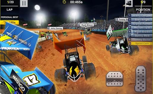 Gameplay screenshot from dirt trackin sprint cars for Android