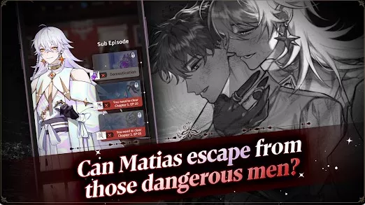 Gameplay screenshot from dirty crown scandal fantasy bl for Android