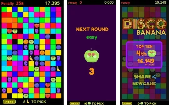 Gameplay screenshot from disco banana for Android