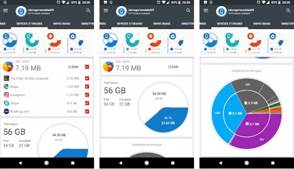 Gameplay screenshot from disk and storage analyzer for Android
