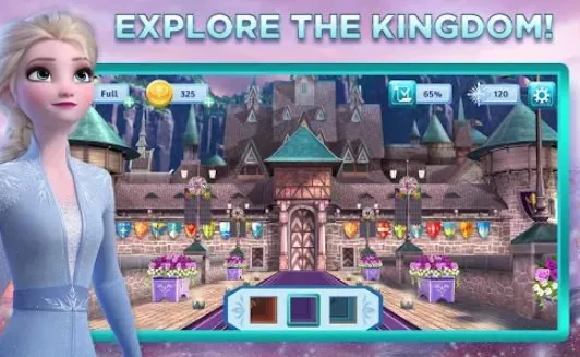 Gameplay screenshot from disney frozen adventures customize the kingdom for Android