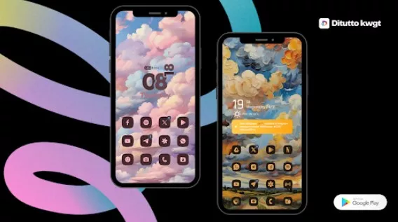 Gameplay screenshot from ditutto kwgt for Android