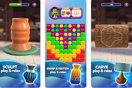 Gameplay screenshot from diy projects art puzzle game for Android