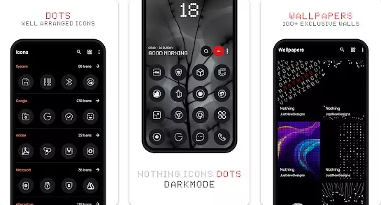 Gameplay screenshot from dots nothing icon pack for Android
