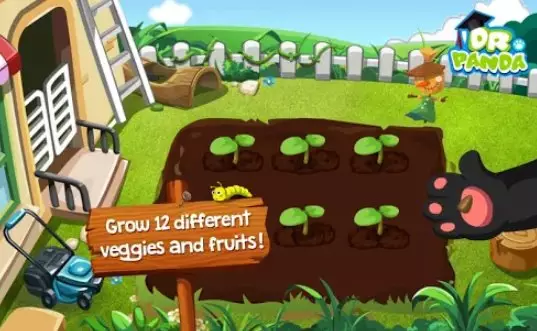 Gameplay screenshot from dr panda veggie garden for Android