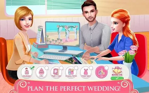 Gameplay screenshot from dream wedding planner dress and dance like a bride for Android