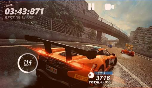 Gameplay screenshot from driveline rally asphalt and off road racing for Android