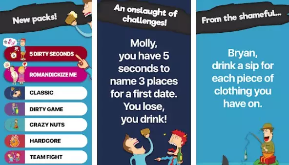 Gameplay screenshot from drunkin drinking games for Android