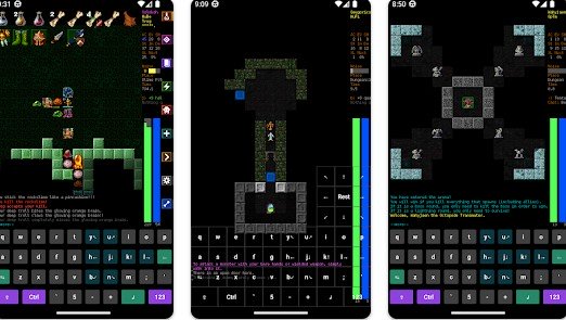 Gameplay screenshot from dungeon crawl stone soup for Android