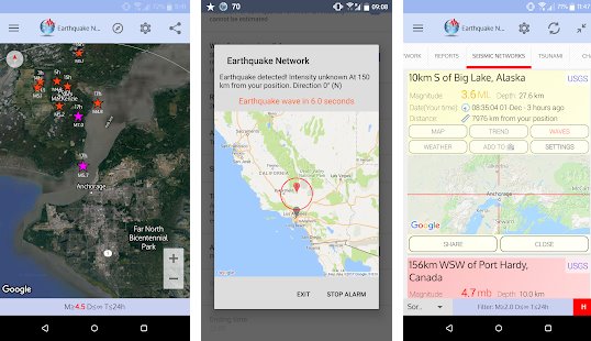 trzęsienia ziemi pro alerty w czasie rzeczywistym APK Android