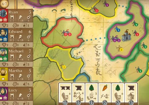 Gameplay screenshot from eight minute empire for Android