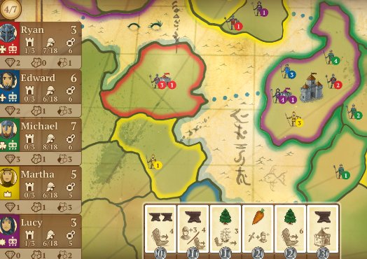 Gameplay screenshot from eight minute empire for Android
