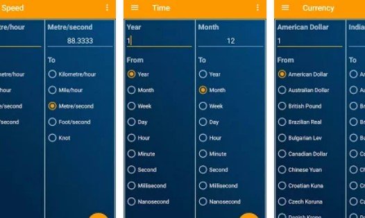 Gameplay screenshot from ekstar unit Converter for Android